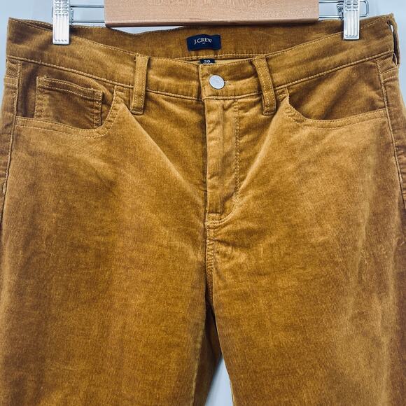 J Crew Mid Rise Skinny Corduroy Pants Golden Brandy Tan Brown Womens size 29 - Picture 3 of 9